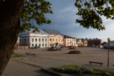 Pl. Lenina in Novogrudok (the former market place). Overall view