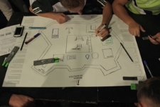 Praca nad mapą pamięci Zamościa, warsztat o dziedzictwie kulturowym miasteczka