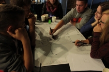 Praca nad mapą pamięci Zamościa, warsztat o dziedzictwie kulturowym miasteczka