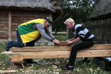Lars Rauan i Ryszard Staiński, warsztaty projektu &bdquo;Drewniany Skarb. Chroniąc dziedzictwo, kreujemy przyszłość&rdquo;