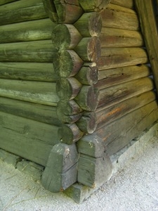 Detal konstrukcyjny loftu z Rolstad, Norsk Folkemuseum