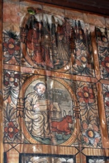 Ewangeliści Mateusz i Łukasz - polichromia kościoła w Gol w Hallingdal, Norsk Folkemuseum