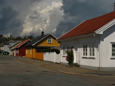 Widok ulicy w Larviku