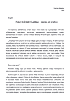Polacy i Żydzi w Lublinie - razem, ale osobno