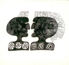 Grafika, Dwie głowy z alfabetem