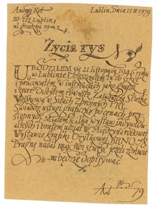 Kaligrafia, Życia rys II