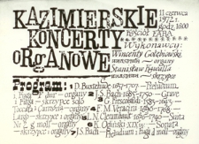 Kaligrafia, Kazimierskie koncerty organowe