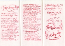 Kaligrafia, Czerwone ryby