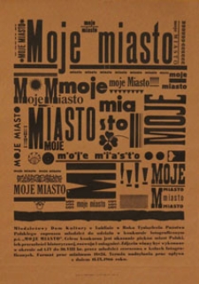 Afisz, "Moje miasto"