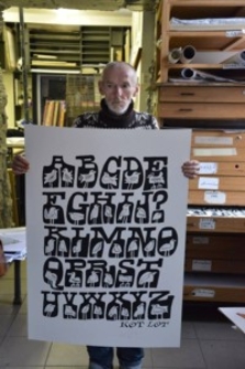 Andrzej Kot ze swoją grafiką II