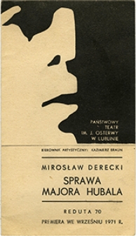 "Sprawa majora Hubala" - folder przedstawienia