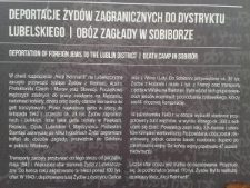 Sobib&oacute;r, plansza z wystawy czasowej