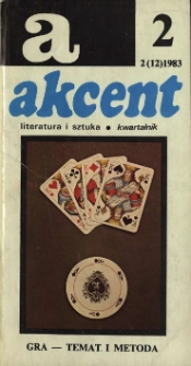 Akcent: literatura i sztuka. Kwartalnik. R. 1983, nr 2 (12)