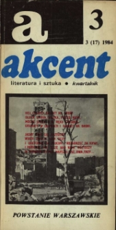 Akcent: literatura i sztuka. Kwartalnik. R. 1984, nr 3 (17)