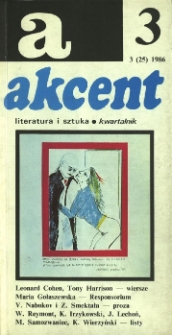 Akcent: literatura i sztuka. Kwartalnik. R. 1986, nr 3 (25)