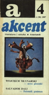 Akcent: literatura i sztuka. Kwartalnik. R. 1987, nr 4 (30)