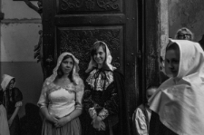 Uczestniczki wydarzenia "Pożar Lublina" w strojach mieszczańskich.