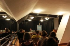 Andrzej Szpindler - poeta awangardowy w "Domu Poezji" w czasie trwania Festiwalu "Miasto Poezji" 2016