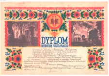 Dyplom Instruktora Pszczelarskiego Rodziny Kolejowej dla Stanisława Jasińskiego