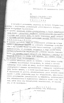Pismo Ryszarda Blenau, Dyrektora Lubelskiej Izby Rolniczej z 25 października 1947 roku wyjaśniające zasady funkcjonowania Ośrodka Pszczela Wola