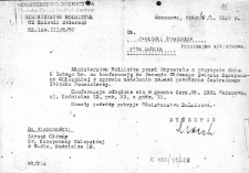 Zaproszenie z Ministerstwa Rolnictwa z 30 stycznia 1957 roku dla Stanisława Jasińskiego na konferencję w sprawie powołania Centralnego Związku Pszczelarzy.