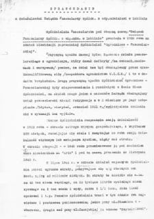 Sprawozdanie z działalności Związku Pszczelarzy Sp&oacute;łdzielni w Lublinie w 1948 roku