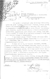 Pismo Wydziału Oświaty Rolniczej z 23 września 1948 do Komisji Specjalnej do Walki z Nadużyciami i Szkodnictwem Gospodarczym w Lublinie o ustaleniu rabunkowej działalności Związku Pszczelarzy