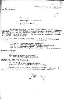 Pismo Spółdzielni Związek Pszczelarzy w Lublinie z dnia 22 stycznia 1945 w sprawie składek członkowskich i wyłonienia nowego zarządu