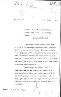 Pismo Spółdzielni Owocarsko-Warzywniczej z dnia 21 kwietnia 1949 roku w sprawie postępowania z ob. Ludwikiem Wojciechowskim, byłym właścicielu wytwórni cukierków
