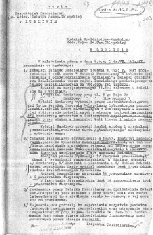 Pismo (odpis) Stanisława Jasińskiego z dnia 15 października 1947 do Oddziału Wojew&oacute;dzkiego Związku Samopomocy Chłopskiej w sprawie wsp&oacute;łpracy Sp&oacute;łdzielni Związek Pszczelarzy ze Sp&oacute;łdzielnią Związek Samopomoc Chłopska