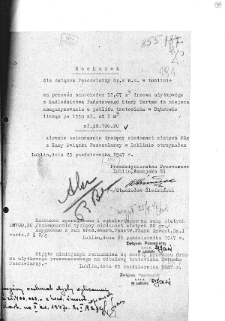 Rachunek Spółdzielni DREWNO z dnia 25 października 1947 dla Związku Pszczelarzy za dostarczone drewno