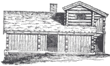 Wiejski dom ze strychem (ramloft) w Norwegii
