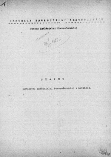 Statut Okręgowej Sp&oacute;łdzielni Pszczelarskiej w Lublinie z 23 maja 1957 roku