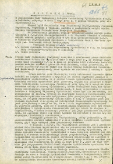 Protokół posiedzenia z 4 maja 1949 roku w sprawie łączenia Związku Pszczelarzy Spółdzielnia o.u. ze Spółdzielnią Owocarsko-Warzywniczą w Lublinie