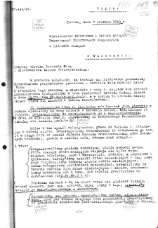 Pismo Związku Pszczelarskiego Spółdzielnia w Lublinie z 7 czerwca 1948 roku do Ministerstwa Rolnictwa i Reform Rolnych w sprawie Ośrodka Pszczela Wola
