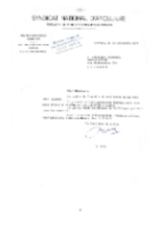 Korespondencja Stanisława Jasińskiego związana z uczestnictwem w zjeździe oraz z przyznaniem srebrnego medalu na XXV Międzynarodowym Kongresie Pszczelarskim APIMONDIA w Grenoble w 1975 roku