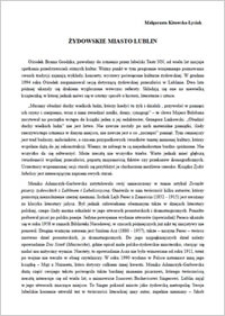 Żydowskie miasto Lublin