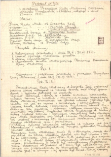 Protok&oacute;ł z dnia 25 marca 1953 z posiedzenia Prezydium Rady Nadzorczej Okręgowej Sp&oacute;łdzielni Pszczelarskiej w Lublinie