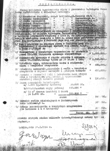 Oświadczenie z 31 stycznia 1958 roku byłych członków władz i pracowników byłego Związku określające wykaz i wartość majątku Związku Pszczelarzy przejętego w 1949 roku przez Spółdzielnię Ogrodniczą w Lublinie, a następnie w 1950 roku przez państwo