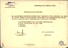 Zaproszenie dla Stanisława Jasińskiego z Centralnego Związku Pszczelarzy R.P. z dnia 11 lutego 1948 roku na posiedzenie komitetu Redakcyjnego miesięcznika „Pasieka”