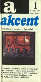 Akcent: literatura i sztuka. Kwartalnik. R. 1991, nr 1 (43)