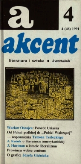 Akcent: literatura i sztuka. Kwartalnik. R. 1991, nr 4 (46)