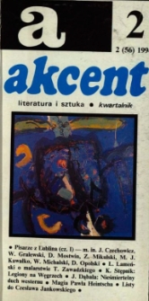 Akcent: literatura i sztuka. Kwartalnik. R. 1994, nr 2 (56)