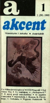 Akcent: literatura i sztuka. Kwartalnik. R. 1995, nr 1 (59)