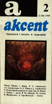 Akcent: literatura i sztuka. Kwartalnik. R. 1995, nr 2 (60)
