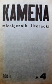 Kamena : miesięcznik literacki Nr 4 (14), R. II (1934)