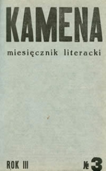 Kamena : miesięcznik literacki Nr 3 (23), R. III (1935)