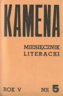 Kamena : miesięcznik literacki Nr 5 (45), R.V (1938)