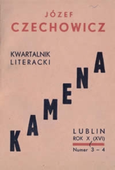 Kamena : kwartalnik literacki Nr 3-4 (83-84), R. X (XVI) (1949)