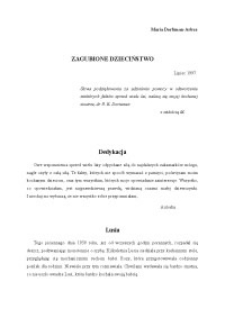 Zagubione dzieciństwo